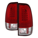 Spyder 97-03 Ford F150 Stylsd. F250 V3 Light Bar LED Tail Lights - Red/Clr ALT-YD-FF15097V3-LBLED-RC - 5084453