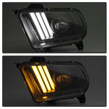 Spyder 13-14 Ford Mustang (HID Only) Projector Headlights w/Turn Signals - Blk PRO-YD-FM13HID-BK - 5085559