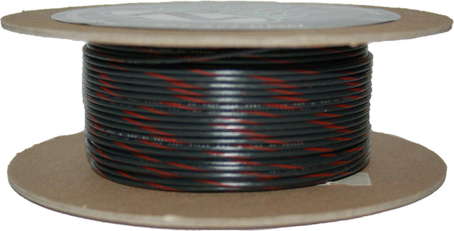 NWR-02-100-20 Namz Custom Cycle 100' Spool 20-Gauge Wire (Black/Red Stripe) - RV and Auto Parts