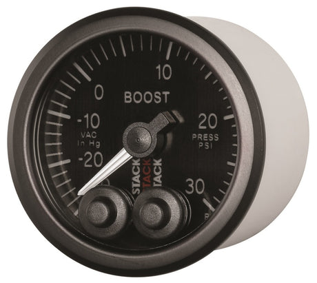 Autometer Stack Instruments 52mm -30INHG To +30PSI Pro Control Boost Pressure Gauge - Black - ST3512