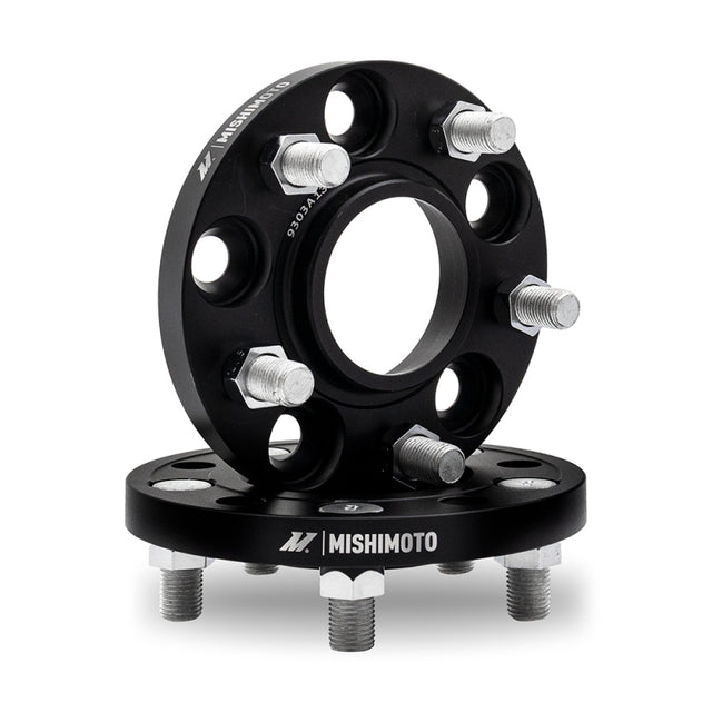 Mishimoto Mishimoto Wheel Spacers 5x114.3 64.1 CB M14x1.5 15mm BK - Mishimoto