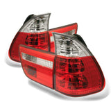 SPYDER 5000835 Spyder BMW E53 X5 00-06 4PCS Euro Style Tail Lights- Red Clear ALT-YD-BE5300-RC