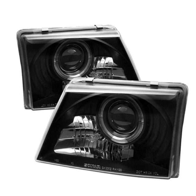 SPYDER 5010520 Spyder Ford Ranger 98-00 Projector Headlights LED Halo Black High 9005 Low H1 PRO-YD-FR98-BK