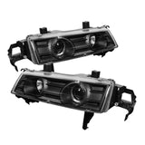 SPYDER 5010995 Spyder Honda Prelude 92-96 Projector Headlights LED Halo Black High H1 Low H1 PRO-YD-HP92-BK