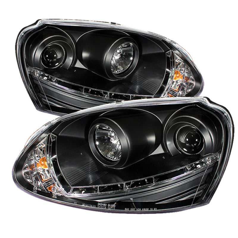 SPYDER 5017505 Spyder Volkswagen GTI 06-09/Jetta 06-09 Halogen Model Only - DRL Black PRO-YD-VG06-DRL-BK