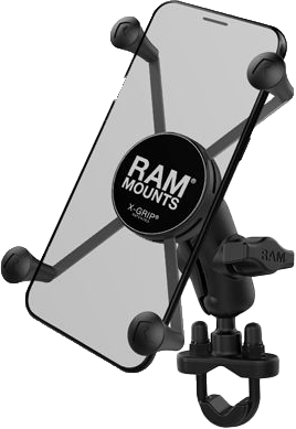 RAM-B-149Z-A-UN10U Ram X-Grip Large Phone Mount W/Handlebar U-Bolt Base Short - RV and Auto Parts