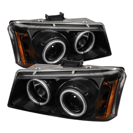 SPYDER 5030023 Spyder Chevy Silverado 1500 03-06 Projector HeadlightsCCFLHalo LED Blk High H1 PRO-YD-CS03-CCFL-BK