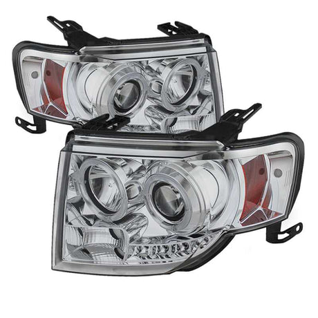 SPYDER 5074232 Spyder Ford Escape 08-12 Projector Headlights Halogen Model Only - DRL Chrome PRO-YD-FES08-DRL-C