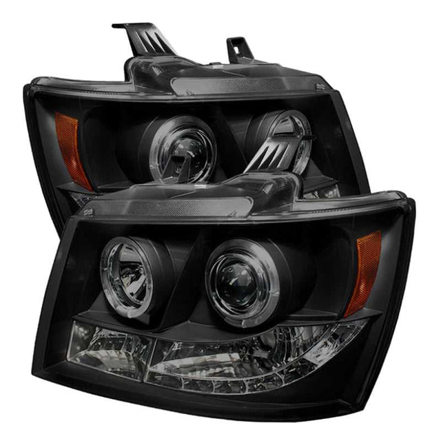 SPYDER 5078346 Spyder Chevy Suburban 1500 07-14 Projector Headlights LED Halo LED Blk Smke PRO-YD-CSUB07-HL-BSM