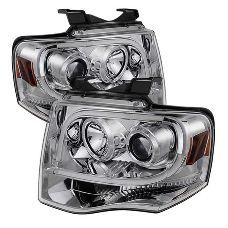 SPYDER 5079510 Spyder Ford Expedition 07-13 Projector Headlights Light Tube DRL Chrm PRO-YD-FE07-LTDRL-C