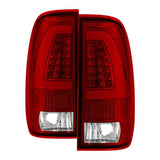 SPYDER 5082091 xTune Ford F150 Styleside 97-03 Light Bar LED Tail Lights - Red Clear ALT-ON-FF15097-LBLED-RC