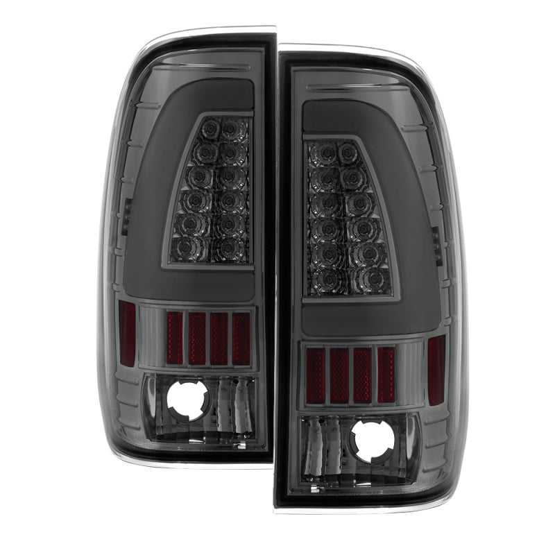 SPYDER 5082107 xTune Ford F150 Styleside 97-03 Light Bar LED Tail Lights - Smoke ALT-ON-FF15097-LBLED-SM