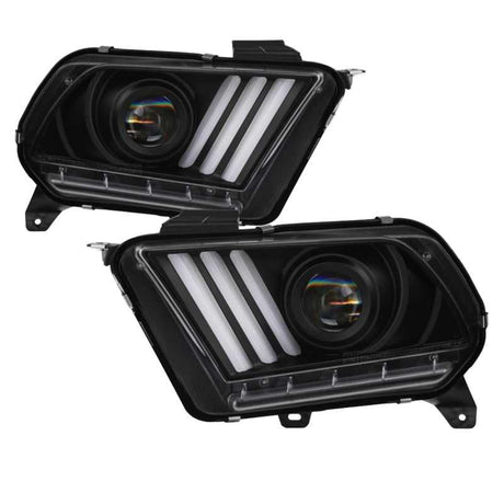 SPYDER 5085429 Spyder 10-13 Ford Mustang - Halogen - Projector Headlights - LED Signals -Black (PRO-YD-FM2010V2-BK)