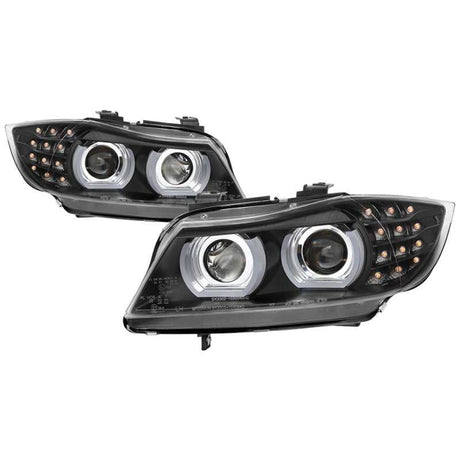 SPYDER 5086495 Spyder 09-12 BMW E90 3-Series 4DR HID w/ AFS Only - LED Turn - Black - PRO-YD-BMWE9009-AFSHID-BK