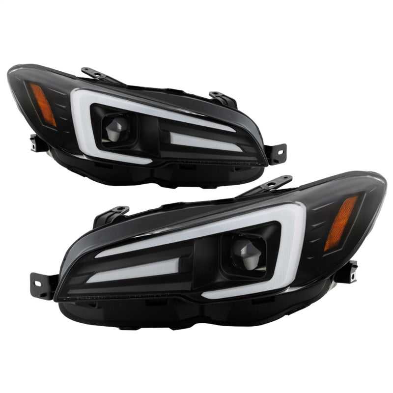 SPYDER 5088093 Spyder Subaru Impreza WRX 15-20 Halogen High-Power LED Headlights- Black PRO-YD-SWRX15HALAP-SBSEQ-BK