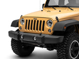 Raxiom 97-18 Jeep Wrangler TJ/JK 7-Inch LED Headlights w/ Halos- Black Housing (Clear Lens) - J155018