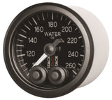 Autometer Stack Pro Control 52mm 100-260 deg F Water Temp Gauge - Black (1/8in NPTF Male) - ST3508