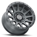 ICON Compression 17x8.5 6x5.5 0mm Offset 4.75in BS 106.1mm Bore Double Black Wheel - RV and Auto Parts