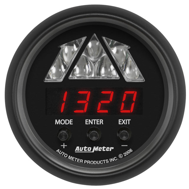 Autometer Z-Series 2-1/16in Tachometer Digital 16000 RPM w/ LED Shift Light - 2676