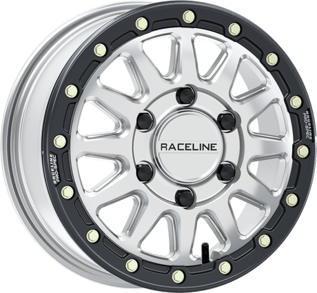 A14SB-56560+74 Raceline Alpha Bdlk 15X6.5 6/139.7 (+74Mm) Silver/Blk - RV and Auto Parts