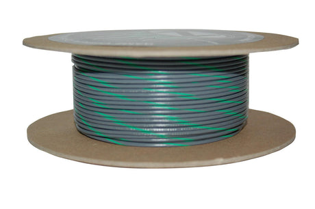 NWR-85-100-20 Namz Custom Cycle 100' Spool 20-Gauge Wire (Gray/Green Stripe) - RV and Auto Parts