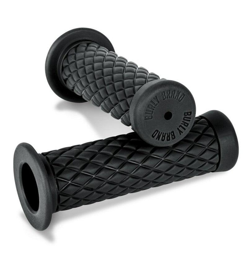 Burly Brand Rubber Diamondback Grips 1in - Black - RV and Auto Parts