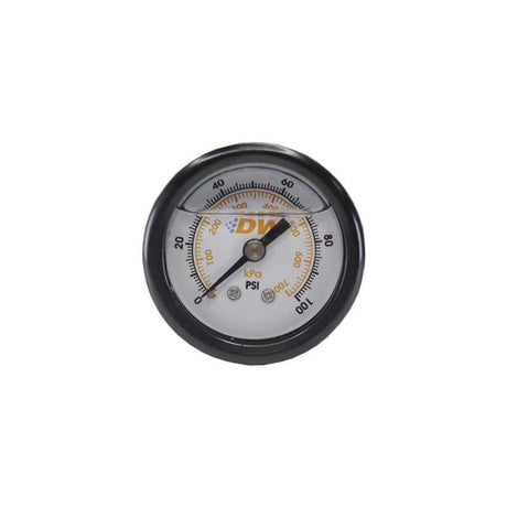 DeatschWerks 6-01-GL DeatschWerks 0-100 PSI 1/8in NPT Mechanical Fuel Pressure Gauge 1.5in Diameter Black Housing