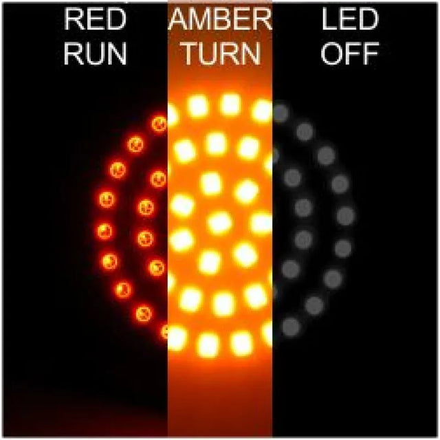 Letric Lighting Bullet Style Swtchbcks Red/Amb - RV and Auto Parts