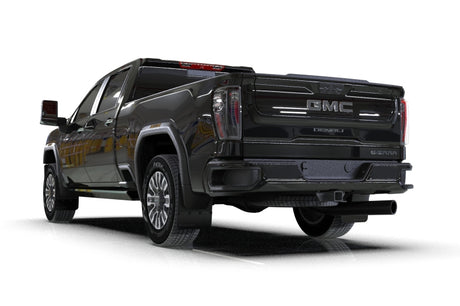 Rally Armor 20-24 GMC Sierra 2500/3500 HD Denali Black Mud Flap w/White Logo - Rally Armor