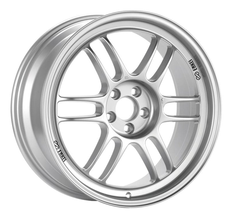 Enkei RPF1 17x9.5 5x114.3 38mm Offset 73mm Bore Silver Wheel Evo 8 & 9  *Requires Spacer* - 3797956538SP