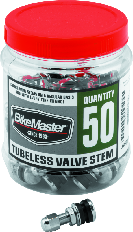 BikeMaster Valve Stem Chrome Tubeless Tub 50 - BikeMaster