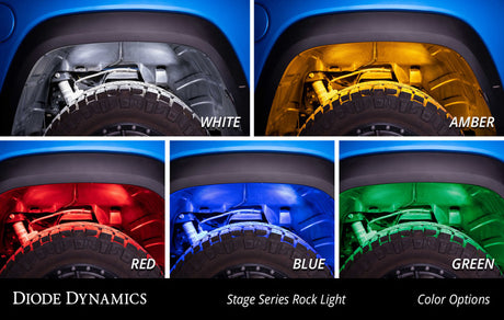 Diode Dynamics Stage Series Single Color LED Rock Light - White Diffused Hookup (one) - DD7429