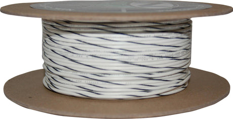 NWR-90-100-20 Namz Custom Cycle 100' Spool 20-Gauge Wire (White/Black Stripe) - RV and Auto Parts