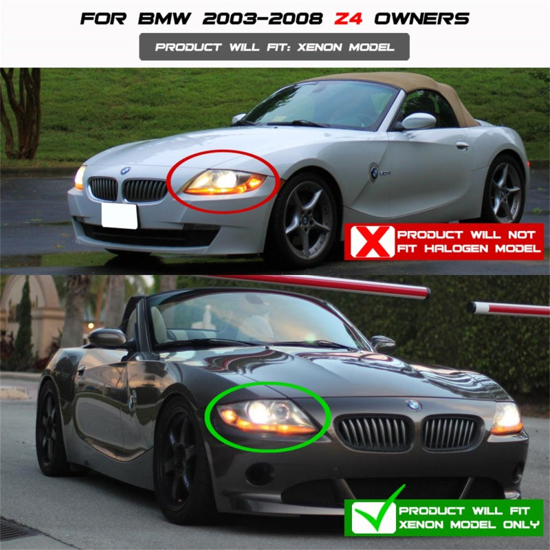 Spyder BMW Z4 03-08 Projector Headlights Xenon/HID Model Only - LED Halo Chrome PRO-YD-BMWZ403-HID-C - 5029683