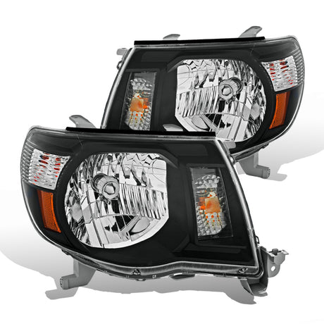 Raxiom 05-09 Toyota Tacoma Headlights- Black Housing (Clear Lens) - TT5924