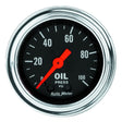 Autometer Traditional Chrome 2-1/16in 100 PSI Mechanical Oil Pressure Gauge - 2421