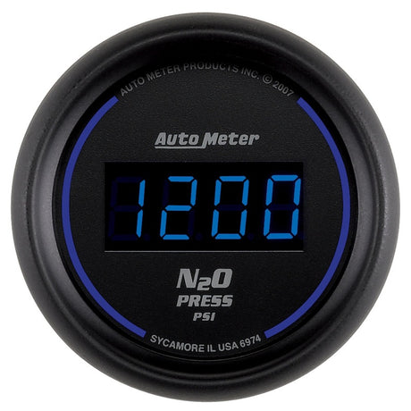 Autometer Ultra-Lite 2-1/16in 1600 PSI Digital Nitrous Pressure Gauge - Black - 6974