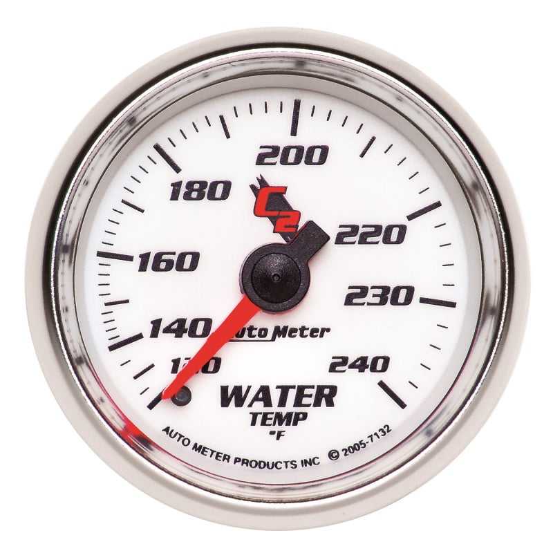 AutoMeter 7132 Autometer C2 52mm Mechanical 120-240 Deg F Water Temperature Gauge