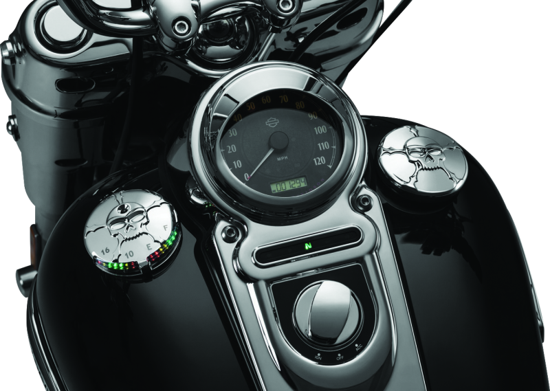 Kuryakyn Zombie Fuel & Battery Gauge Chrome - Kuryakyn