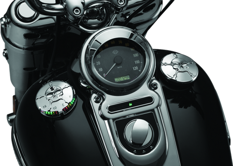 Kuryakyn Zombie Fuel & Battery Gauge Chrome - Kuryakyn