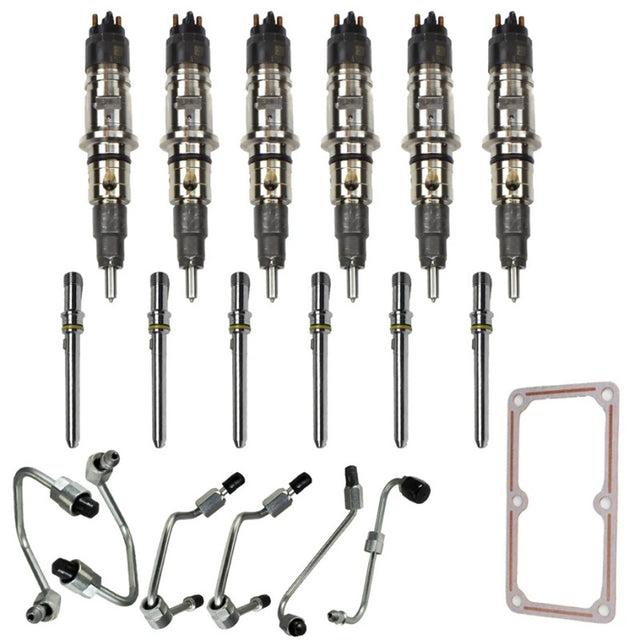 Industrial Injection 13-18 Dodge Ram 6.7L Injector Pack w/ Connecting Tubes & Fuel Lines - Industrial Injection