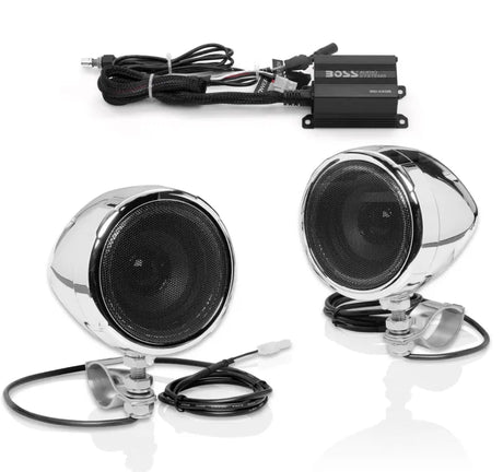 Boss Audio Systems Motorcycle Speaker Amplifier/ Bluetooth/ 3in Speakers - RV and Auto Parts