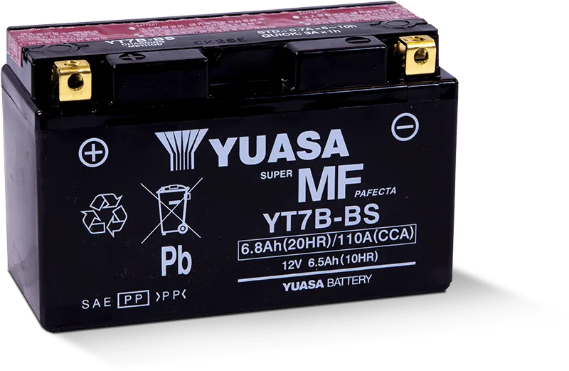 Yuasa YT7B-BS Maintenance Free AGM 12 Volt Battery (Bottle Supplied)