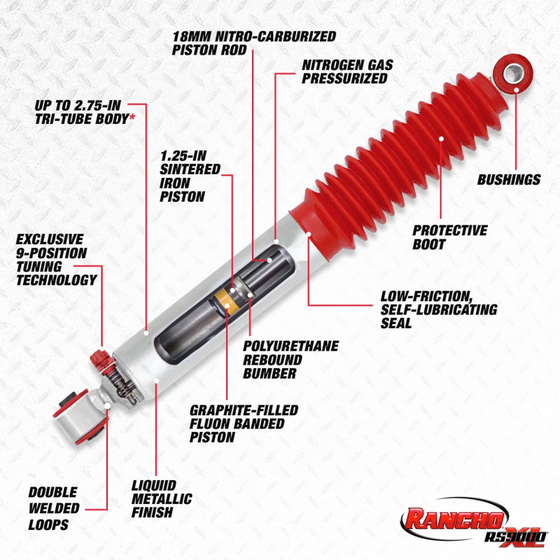 Rancho 05-15 Nissan Xterra Rear RS9000XL Shock - RS999314