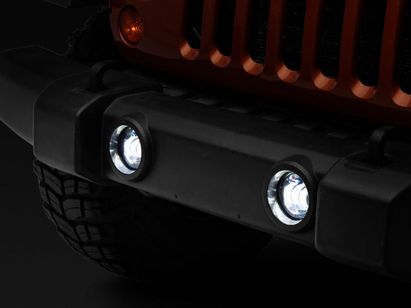 Raxiom 07-22 Jeep Wrangler JK/JL Axial Series Tri-Bar LED Fog Lights- White - J130811