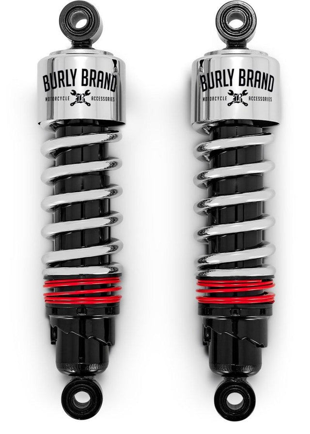 Burly Brand FLH Slammer Shocks - Chrome - RV and Auto Parts