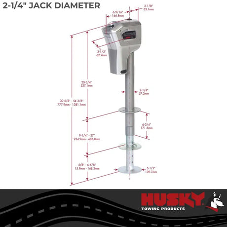 82022 Husky Electric Towing Trailer Jack 5000 Pound - Tongue