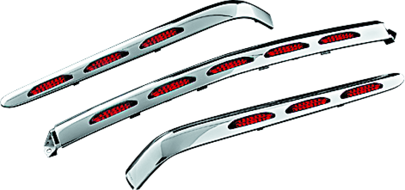 Kuryakyn L.E.D. Trunk Molding For 01-10 GL1800 Chrome Red Lens - Kuryakyn