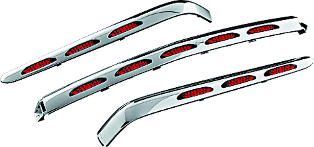 Kuryakyn L.E.D. Trunk Molding For 01-10 GL1800 Chrome Red Lens - Kuryakyn