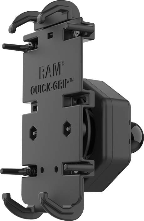 RAM-HOL-PD4-462B Ram Quick-Grip Xl Phone Holder With Vibe-Safe Adapter & Ball - RV and Auto Parts